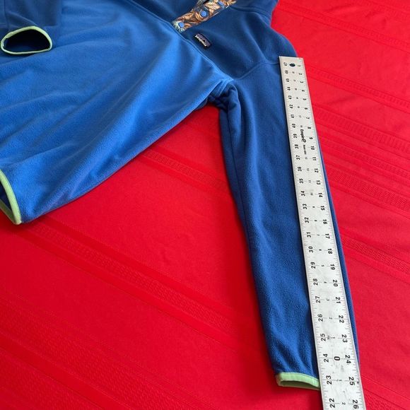 Patagonia Mens Micro D Snap T Pullover Shirt Bayou Blue Size Medium - Picture 7 of 11